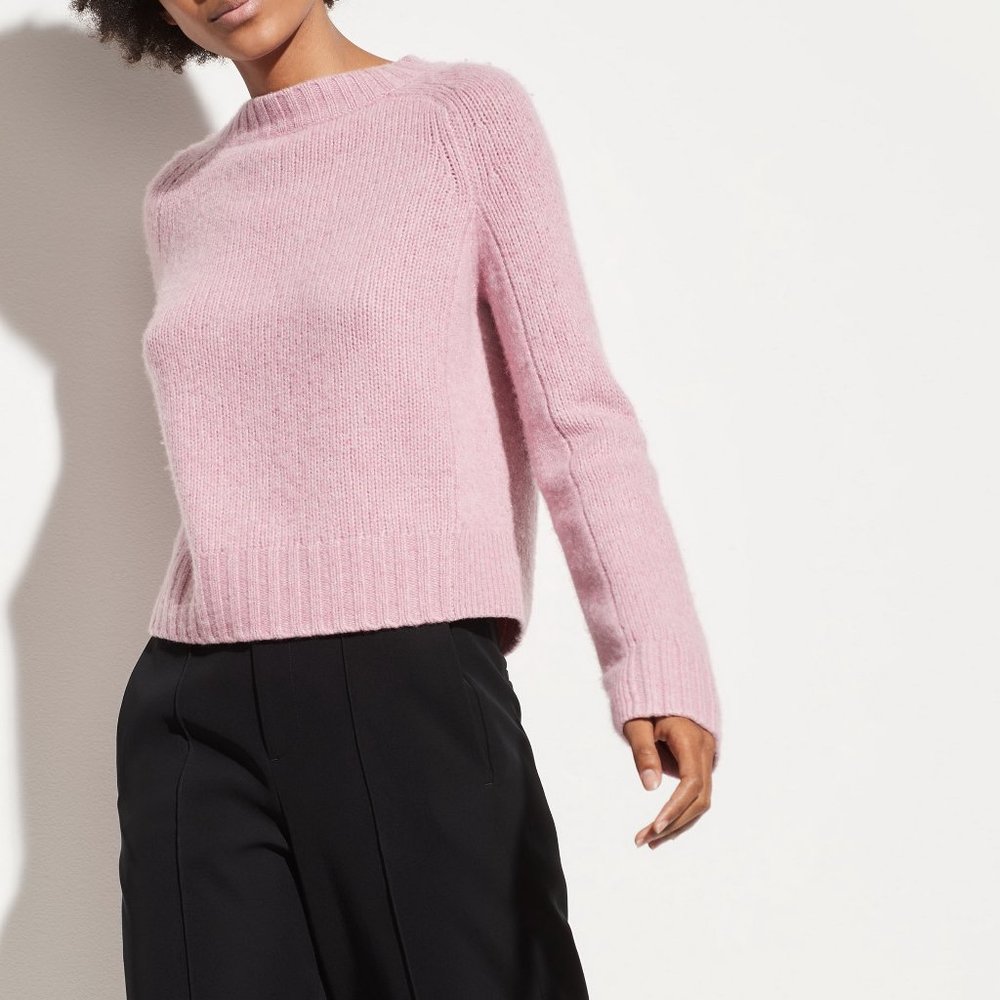 NWT Vince Shrunken Cashmere Mock Neck Sweater